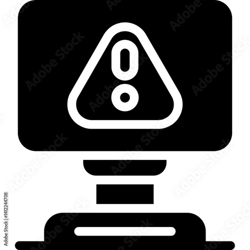 Road Construction Sign Glyph Icon