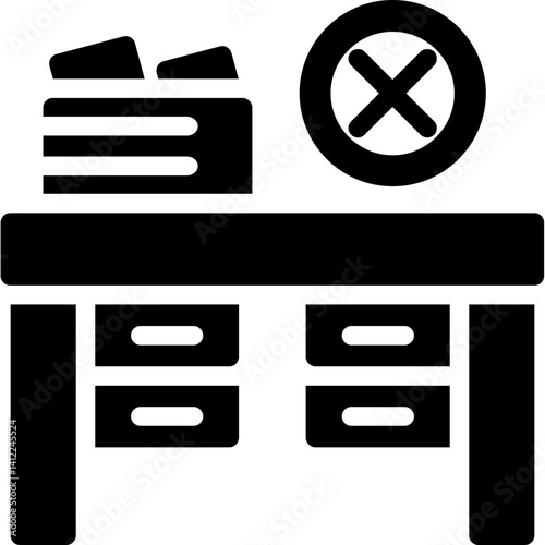 Unemployment Office Glyph Icon
