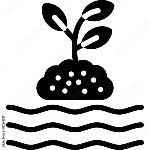 Garden Pond Glyph Icon