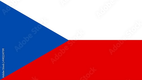 Free Download Sovereign state flag of country of Czech republic in official colors. Illustration of Czech republic flag. Czech republic flag 
 - GFXLoad