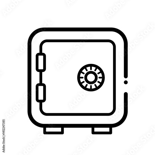 Strongbox, money storage – vector icon