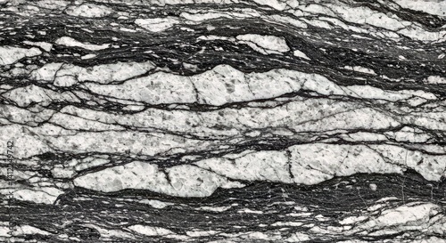 Rugged Black and White Granite Rock Surface With Natural Patterns and Fine Mineral Textures-