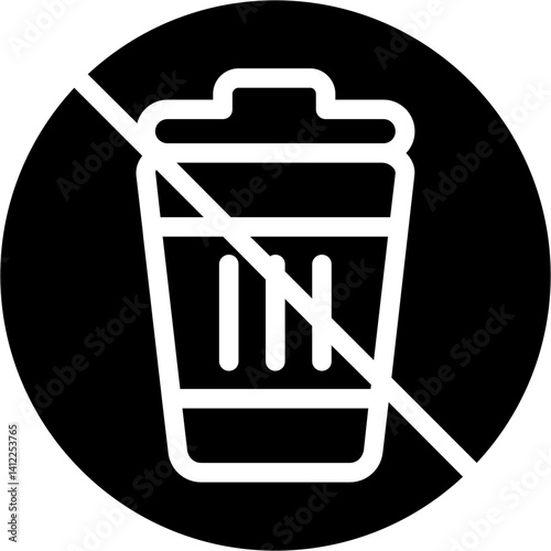 Zero Waste Glyph Icon