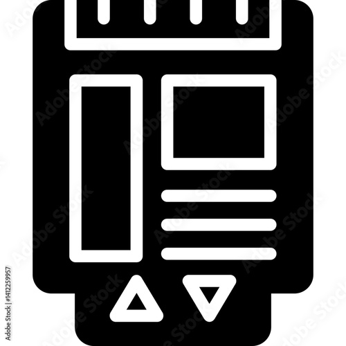 Game Cartridge Glyph Icon