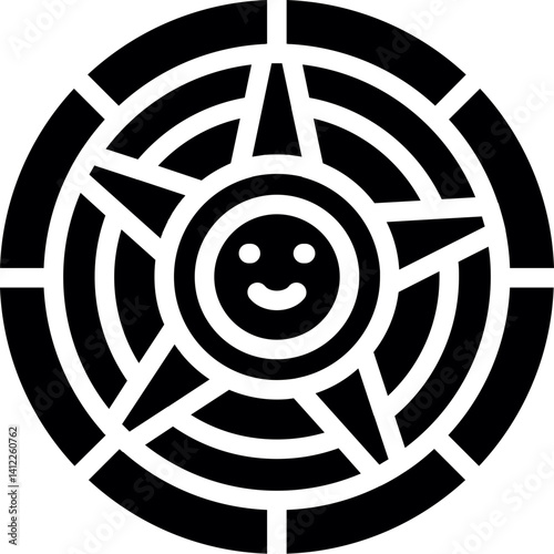 Ancient Calendar Glyph Icon