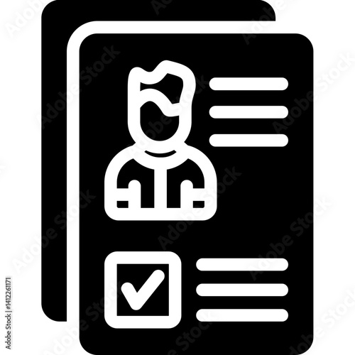 Task Assignment Glyph Icon