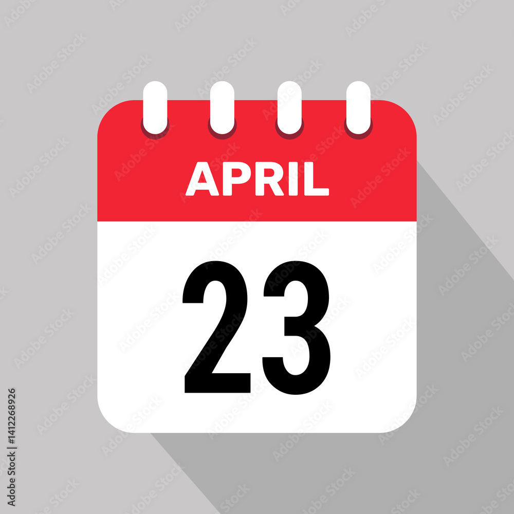 23 april calendar icon vector illustration graphic design 23 april calendar icon vector illustration graphic design