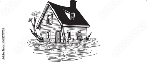 flooded house