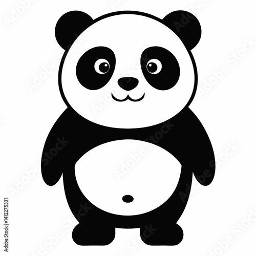 panda bear on white background