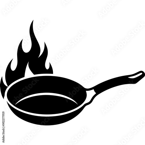 frying pan isolated on white