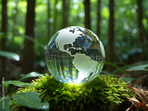 Green logistic transport. Global transport Net zero logistics, green energy, Renewable and clean energy. Environmentally friendly transport, sustainable development 