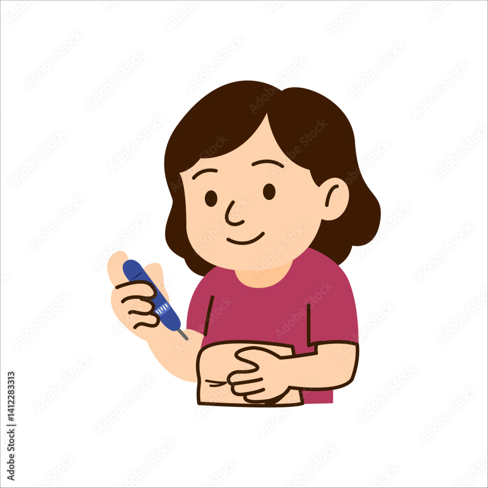 diabetes disease concept. diabetes patient character diabetes disease concept. diabetes patient character