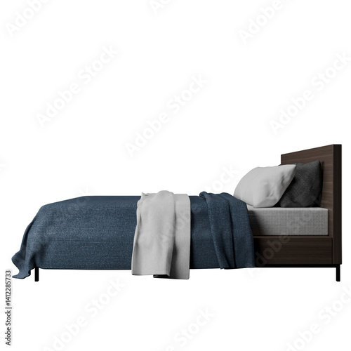 beautiful bed with transparent 