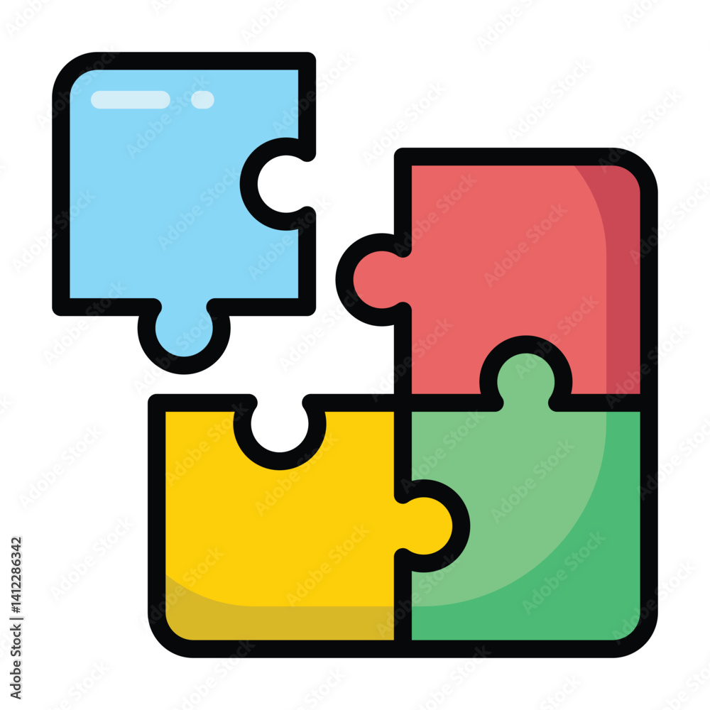 Simple Puzzle colorful icon. The icon can be used for websites, print templates, presentation templates, illustrations, etc
Simple Puzzle colorful icon. The icon can be used for websites, print templates, presentation templates, illustrations, etc