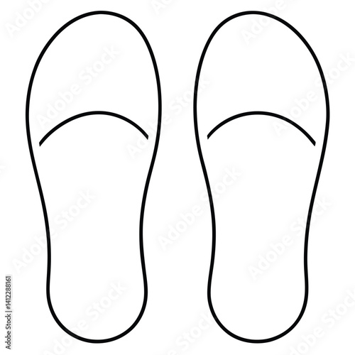 Obraz na płótnie flip flops isolated on white background w salonie