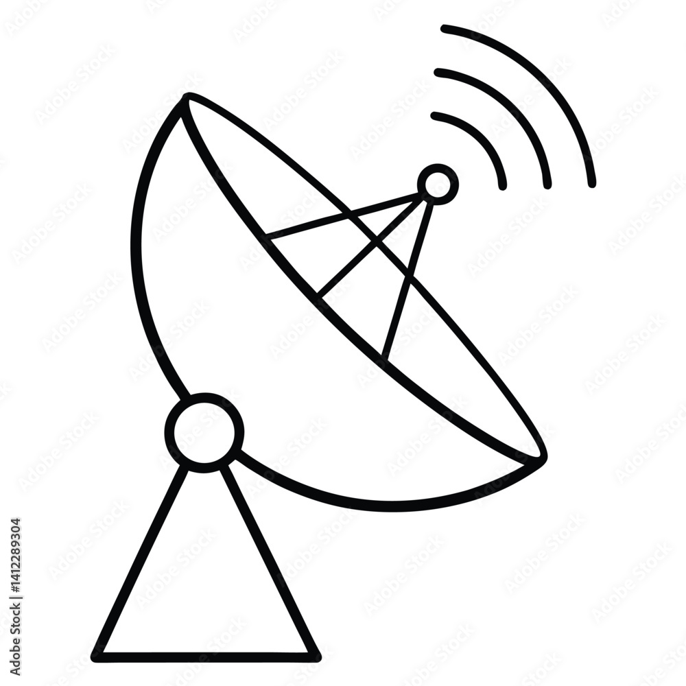 satellite dish antenna on a white background
