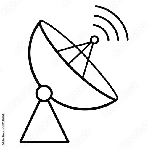 Obraz na płótnie satellite dish antenna on a white background w salonie