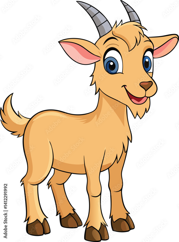 Obraz premium vector illustration of a goat