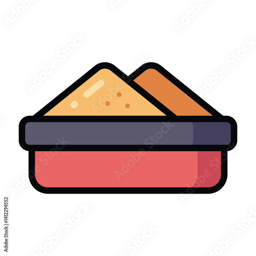 Simple Sandbox colorful icon. The icon can be used for websites, print templates, presentation templates, illustrations, etc

