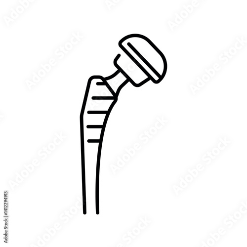 orthopedic prosthesis black line icons set for digital and print projects.