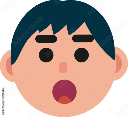 A man face, surprised, shocked