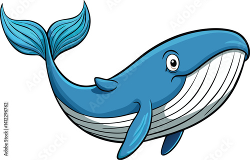 vector illustration of a cartoon shark
