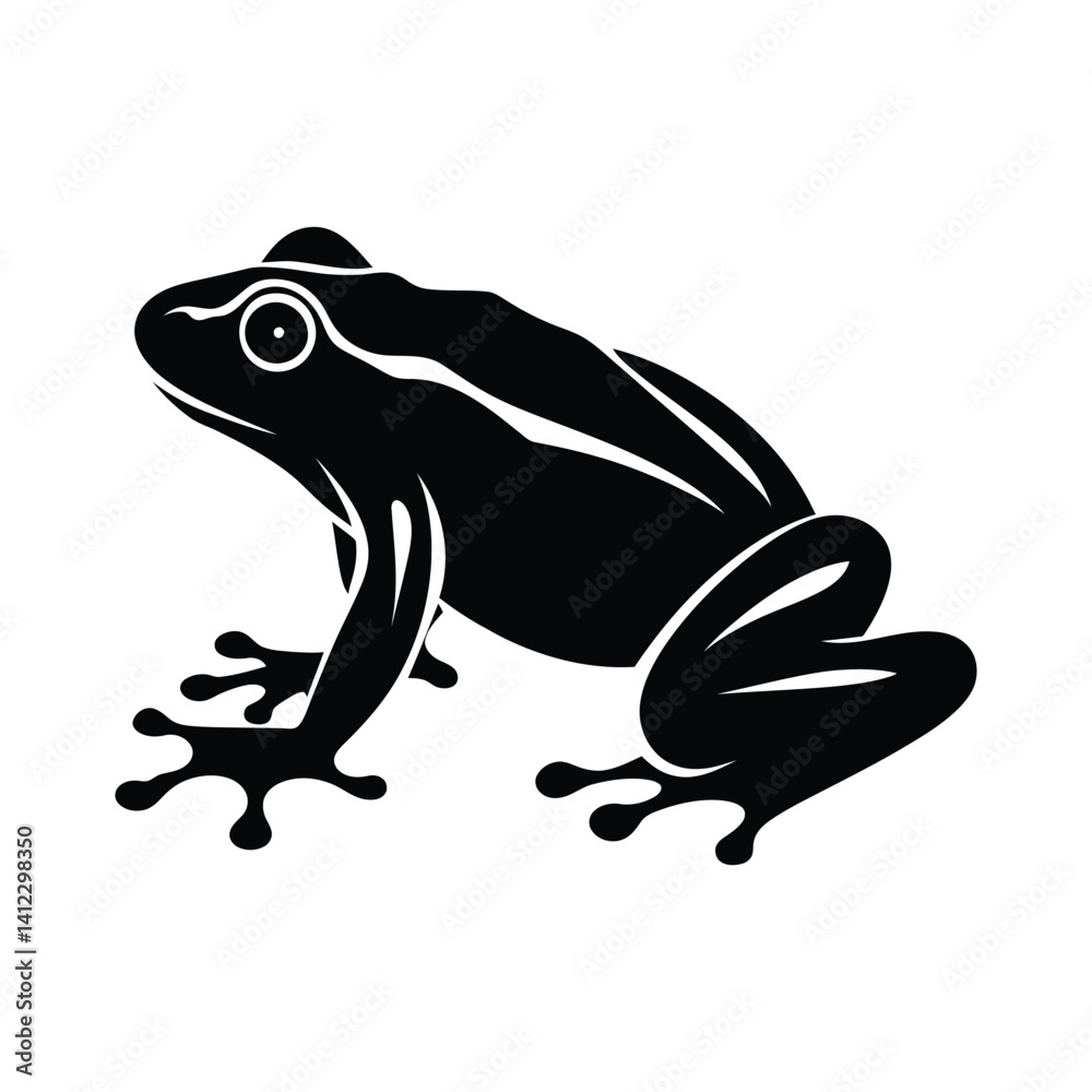 Frog minimalist silhouette design vector art Frog minimalist silhouette design vector art