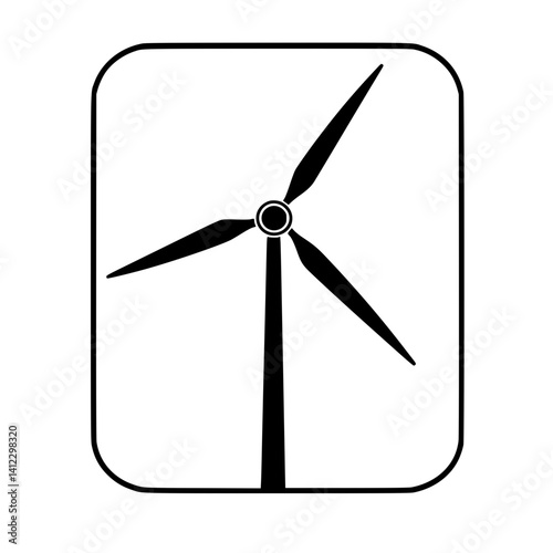 Wind Turbine Icon for Renewable Energy