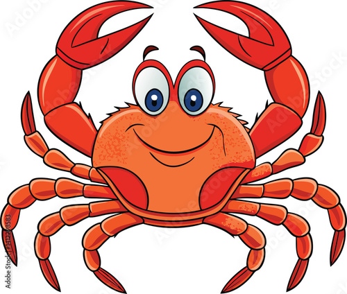 red crab isolated on white background