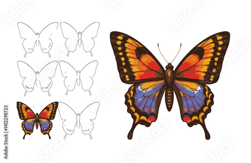 Majestic butterfly collection showcasing artistic brilliance