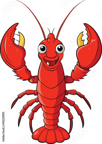 lobster on white background