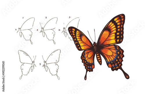 Butterfly artwork capturing nature’s lively essence
