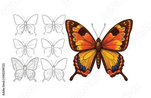 Harmonious butterfly display highlighting garden’s charm