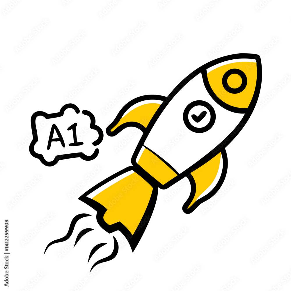 Friendly Robot with Code Elements – Doodle Style AI Illustration for Tech Websites Friendly Robot with Code Elements – Doodle Style AI Illustration for Tech Websites