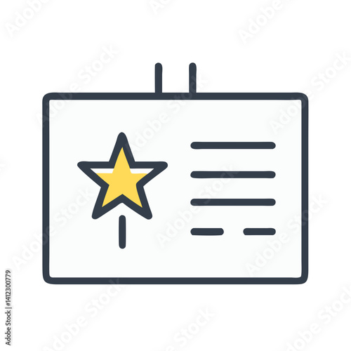 Taskboard Interface with Star Highlight Icon Design