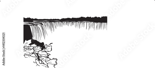 illustration of a niagara falls