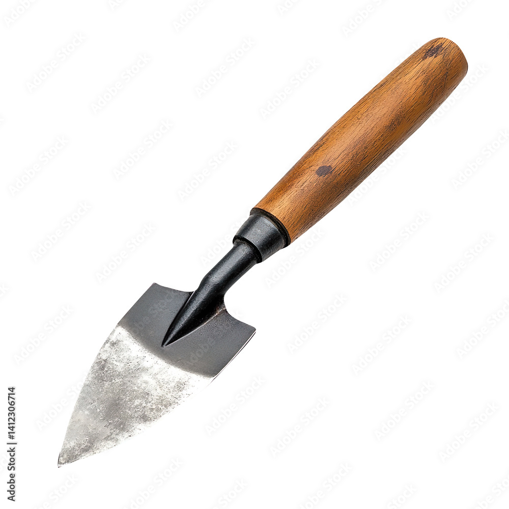 A trowel for digging isolated on a white background A trowel for digging isolated on a white background