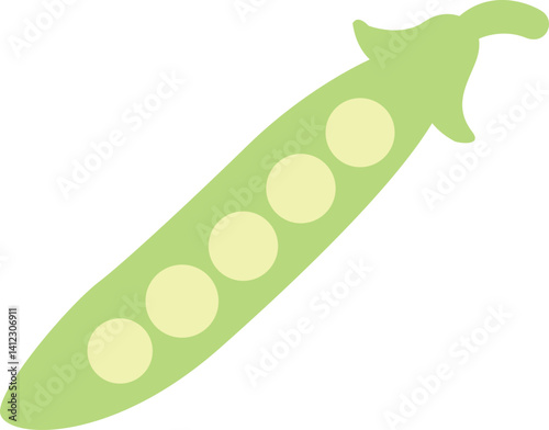 柔らかい色の野菜イラスト　さやえんどう