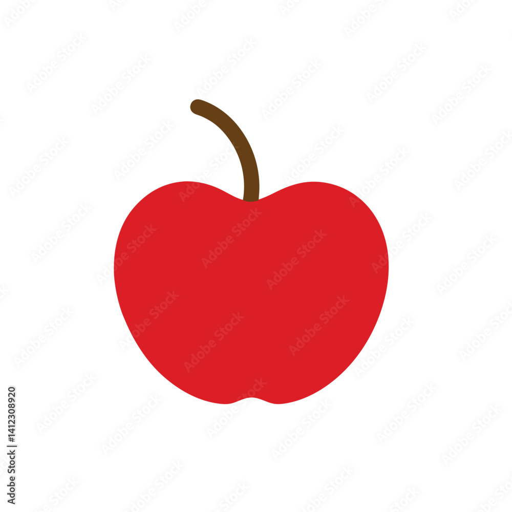 Fototapeta premium Red apple icon on white background