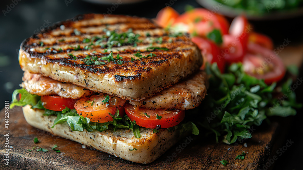 Grilled sandwich with vegetables Grilled sandwich with vegetables
