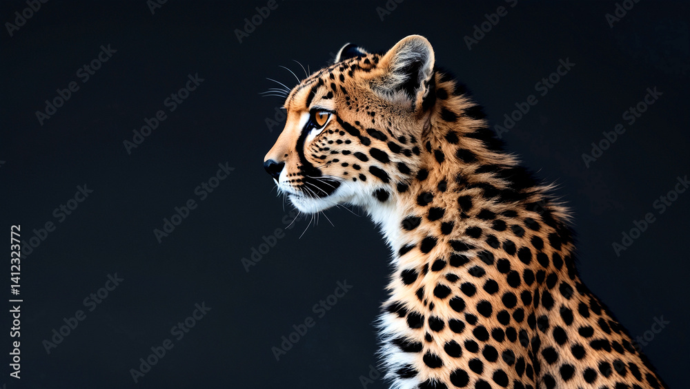 Fototapeta premium Stylish cheetah showcasing elegance and fashion