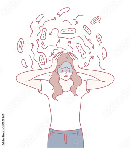 This is a visual depiction of the relationship between stress caused by bacteria and anxiety within an individual