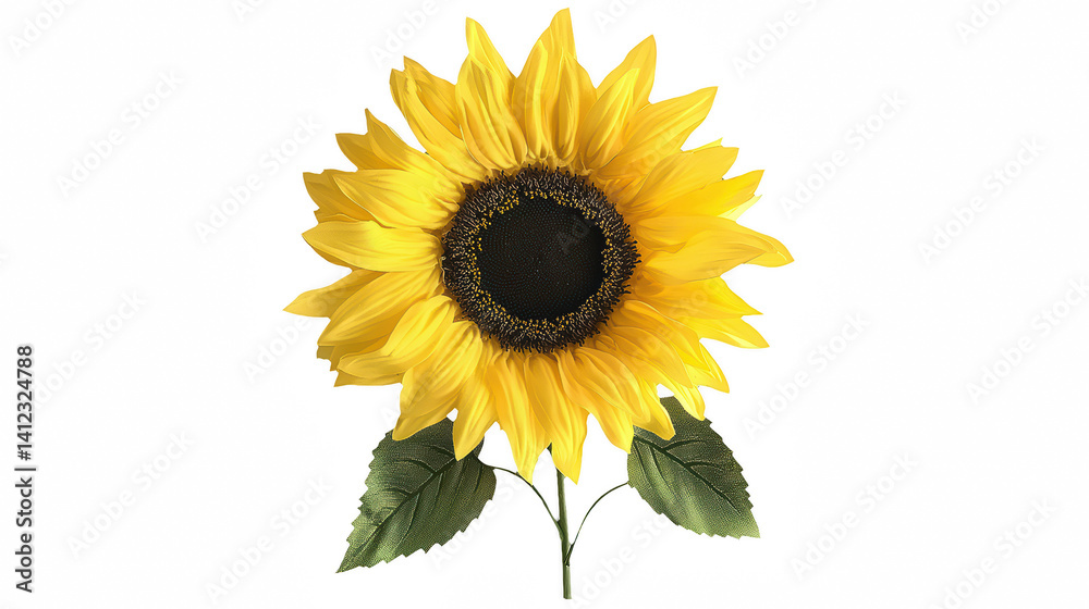 Obraz premium a black and white photo of a yellow sunflower on a transparent background, PNG image, PNG file, Generative art.