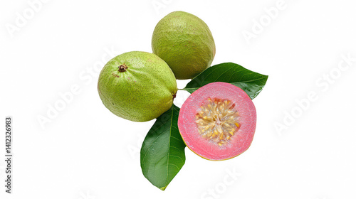 a close up of some green fruit on a transparent background, PNG image, PNG file, Generative art.