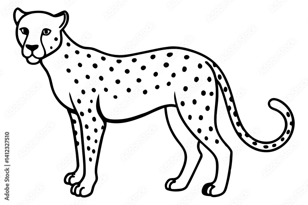 Fototapeta premium Graceful Cheetah Vector