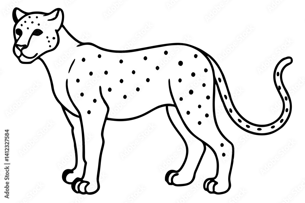 Fototapeta premium Graceful Cheetah Vector