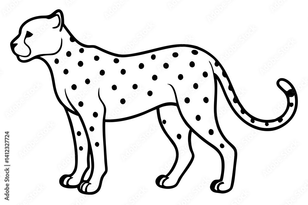 Fototapeta premium Graceful Cheetah Vector