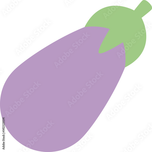 柔らかい色の野菜イラスト　なす