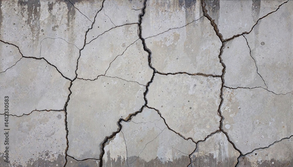 Obraz premium Cracked concrete surface texture