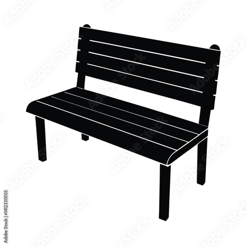 bench isolated on white background